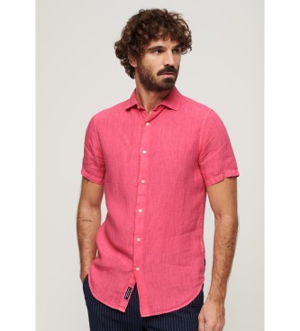Superdry Studios casual skjorta i linne rosa