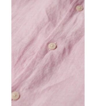 Superdry Camicia casual in lino rosa chiaro Studios