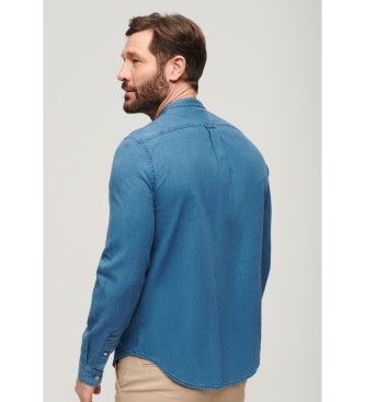 Superdry Indigo shirt with baker's collar Merchant blue