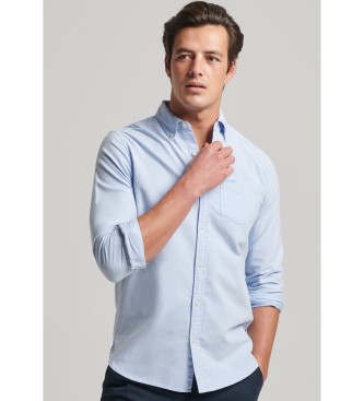 Superdry Camisa oxford de manga comprida Azul