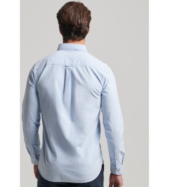 Superdry Camisa Oxford de manga larga Azul