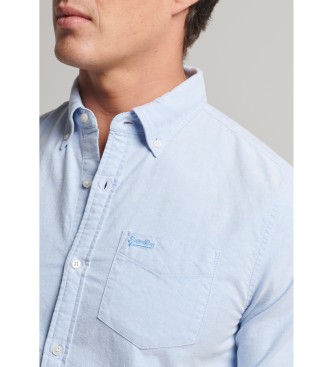 Superdry Chemise oxford  manches longues Bleu