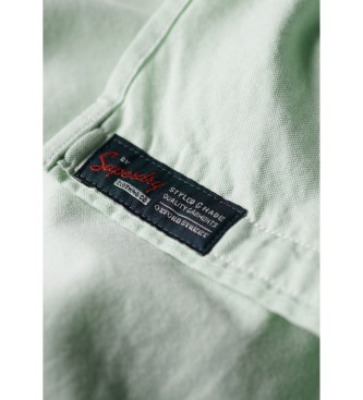 Superdry Chemise oxford verte  manches courtes