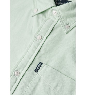 Superdry Chemise oxford verte  manches courtes