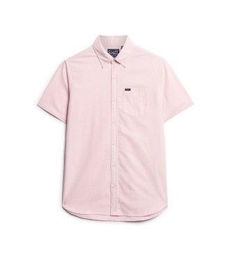 Superdry Camisa oxford cor-de-rosa de manga curta