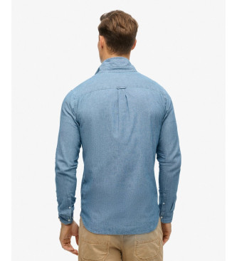 Superdry Camisa Oxford De Manga Larga De Algodn azul