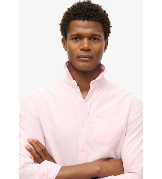 Superdry Pink sleeve oxford shirt