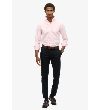 Superdry Camisa oxford de manga rosa