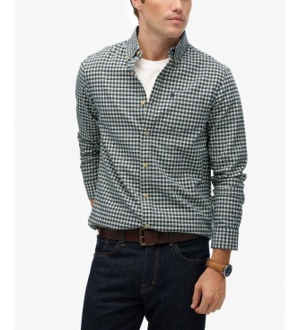 Superdry Camisa Premium Check Oxford verde