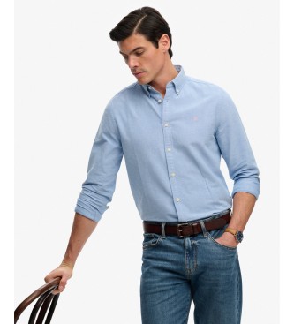 Superdry Chemise Preppy Oxford bleue