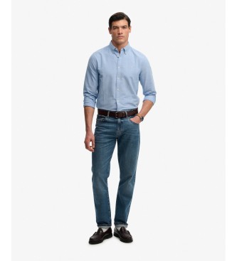 Superdry Chemise Preppy Oxford bleue