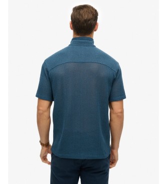 Superdry Navy Texture Shirt