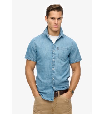 Superdry Camisa vaquera Essential azul