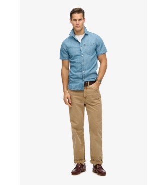 Superdry Camisa vaquera Essential azul
