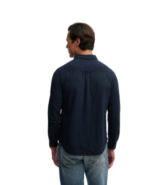 Superdry Vintage Destroy Navy Piqué Overhemd