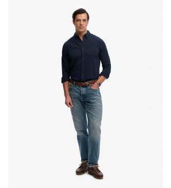 Superdry Vintage Destroy Navy Piqué Overhemd