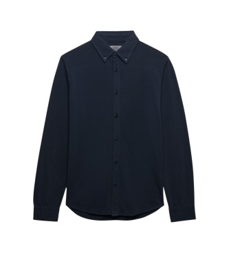 Superdry Vintage Destroy Navy Piqué Overhemd