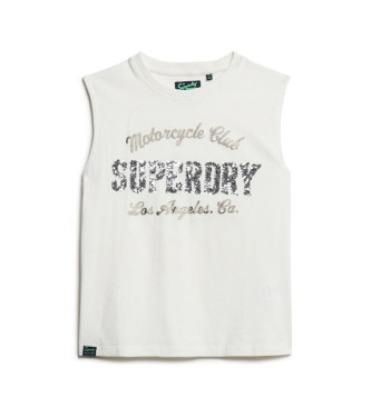 Superdry T-shirt moulant blanc