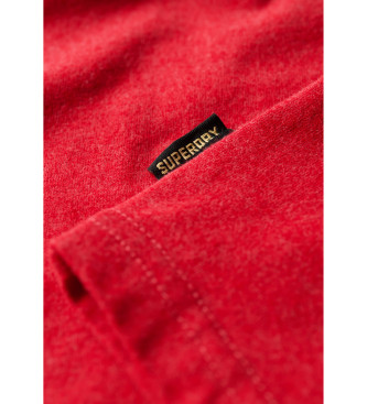 Superdry Prilegajoča se majica z rdečim puhastim potiskom
