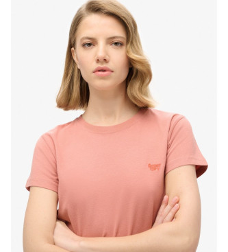 Superdry T-shirt med logotyp Essential rosa