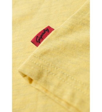 Superdry Fitted T-shirt with LA Vintage logo yellow
