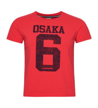 Superdry Roze Osaka grafisch slim fit t-shirt met korte mouwen