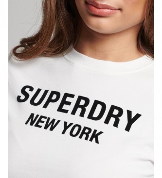 Superdry Grafisk t-shirt med passform Sport Luxe vit