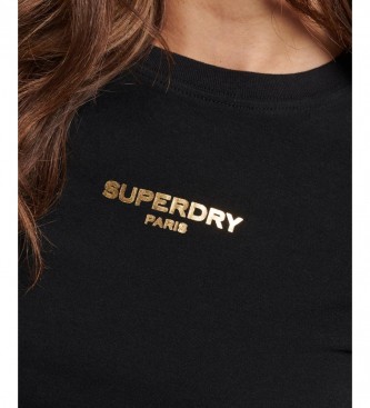 Superdry Grafisk T-shirt Sport Luxe sort