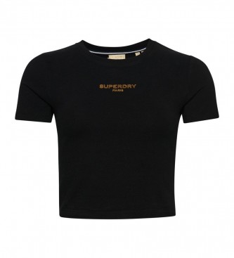 Superdry Grafik-T-Shirt Sport Luxe schwarz
