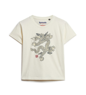 Superdry T-shirt Komodo Dragon biały