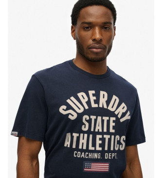 Superdry T-shirt Athletic Essential azul-marinho