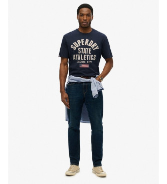 Superdry T-shirt Athletic Essential azul-marinho