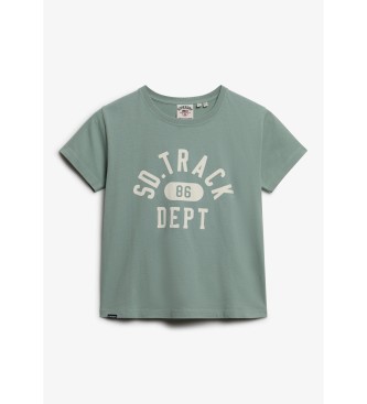 Superdry Koszulka Athletic Fitted w kolorze zielonym