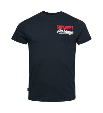 Superdry T-shirt Athletic Superstate com o logtipo da Marinha bordado