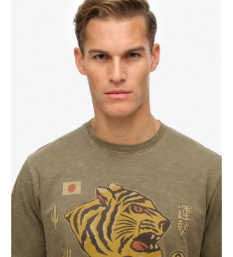 Superdry Campaign Souvenir T-shirt green