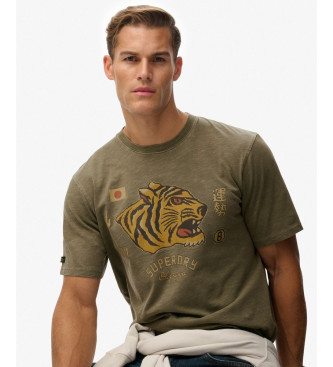 Superdry Campaign Souvenir T-shirt green