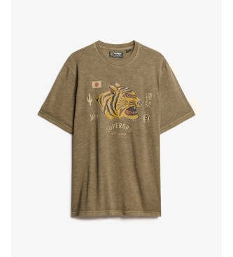 Superdry Campaign Souvenir T-shirt green