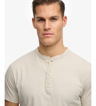 Superdry Klasyczna koszulka Grandad w kolorze beżowym