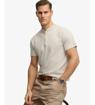 Superdry Klasyczna koszulka Grandad w kolorze beżowym