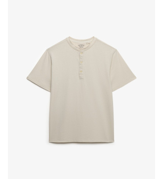 Superdry Klasyczna koszulka Grandad w kolorze beżowym