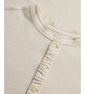 Superdry Klasyczna koszulka Grandad w kolorze beżowym