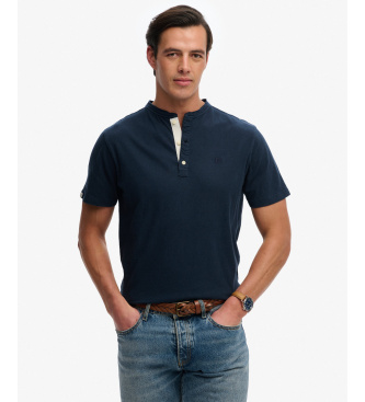 Superdry T-shirt Classic Grandad granatowy