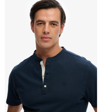 Superdry T-shirt Classic Grandad granatowy