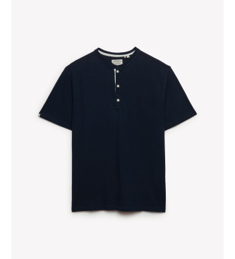 Superdry T-shirt Classic Grandad granatowy