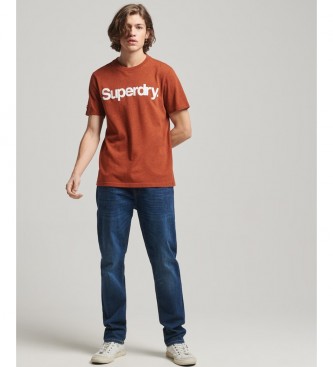 Superdry T-shirt clssica cor-de-laranja