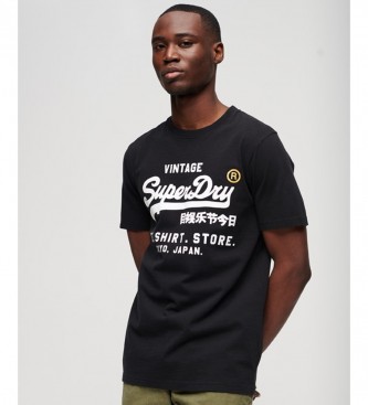 Superdry Camiseta Clásica Vintage Logo Store negro - Tienda