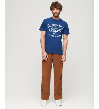 Superdry Koper Label T-shirt blauw