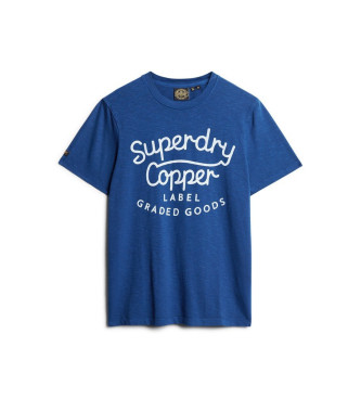 Superdry Koper Label T-shirt blauw
