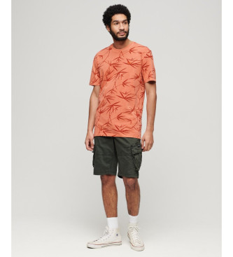 Superdry Vintage orange overfarvet print T-shirt