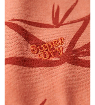 Superdry Vintage orange overdyed print T-shirt